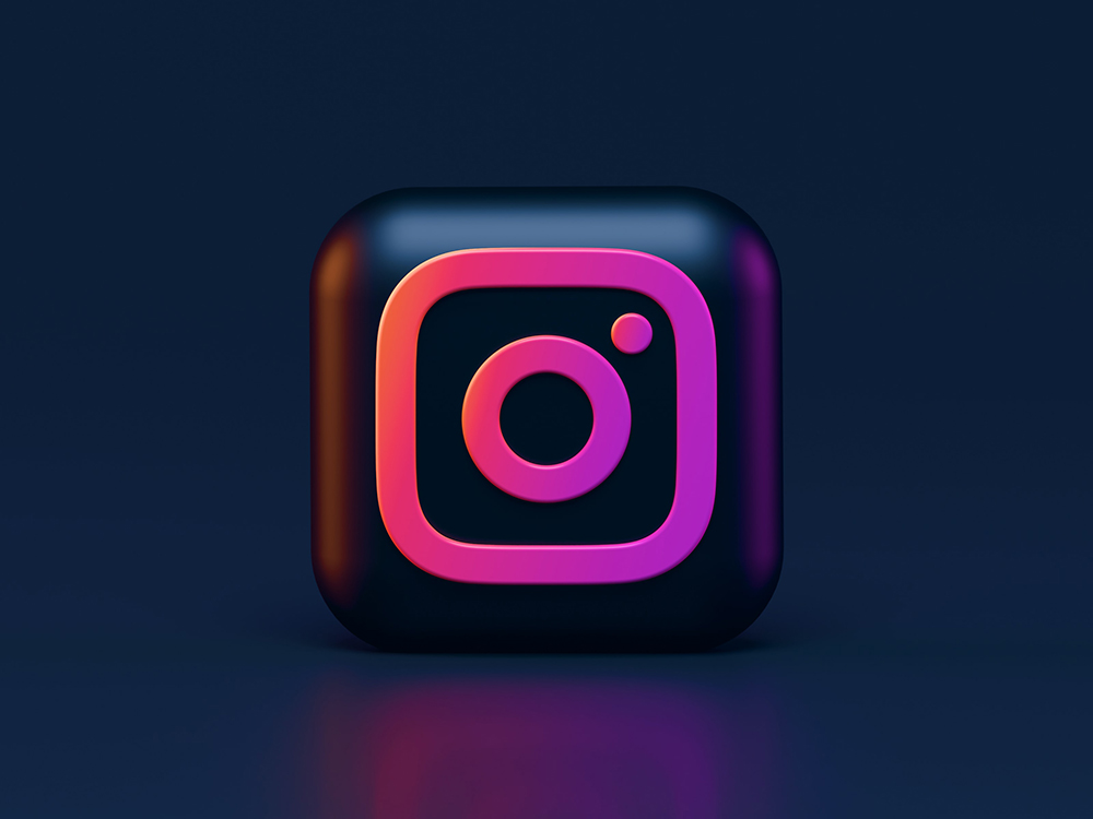 Image of a 3D instagram logo